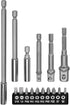 Performance Tool 1523 16pc Drill Adapter & Bit Set, Convert Your Drill into a Powerful Tool