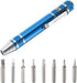 8 in 1 Mini Pocket Pen Screwdriver Set, CR-V Multi-Function Magnetic Screw Driver with Phillips and Flat Head Bits, Blue