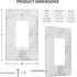 White Gray Marble Light Switch Plate Cover, Single Rocker 1 Gang Wall Plates for Bathroom Kitchen Home Decor 4.5" x