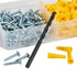 Klein Tools 53729 Conical Anchor Kit with 100 Anchors, 100 #2 Phillips, 1/4 Inch Masonry Drill Bit