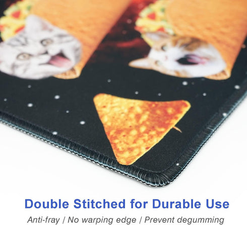 Small Mouse Pad for Kids, Funny Non-Slip Rubber Base Mousepad with Stitched Edge, Washable with Lycra Cloth