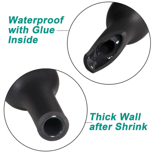 2 Pcs 1/2 inch 3:1 Waterproof Heat Shrink Tubing Kit, Large Marine Dual Wall Adhesive Shrinkable Tube