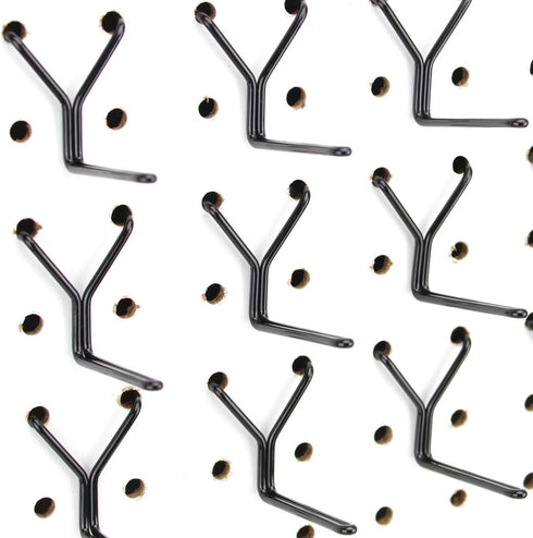 Steel Pegboard Hooks 100-Pack, 2" L Hook, Black - Fits Any Peg Board for Organizing Tools and Accessories