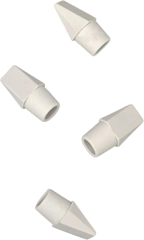 Ticonderoga Pencil Cap Erasers, White, 10 Count, 6 Packs
