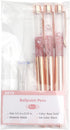 ZZTX 3 Pcs Rose Gold Ballpoint Pens, Bling Dynamic Liquid Sand Pen with Refills, Office Supplies Gift Pens