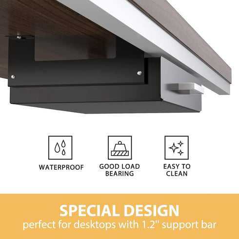 Gome Under Desk Pull-Out Drawer, Storage Organizer for Office Mounted, Easy Slide-Out Pencil Drawer for Sit-Stand
