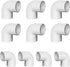 YTFSA 3/4" PVC 90 Degree Elbow, 10Pcs 2 Way Right Angle Pipe Fitting,