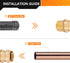 10-Pack LF Brass 1/2" Press X 1/2" Male NPT Adapter Press Fitting Adapter