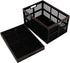 Lesbin 2-Pack 42 L Plastic Staking Folding Storage Basket Crates, Extra Large Plastic Crate Storage
