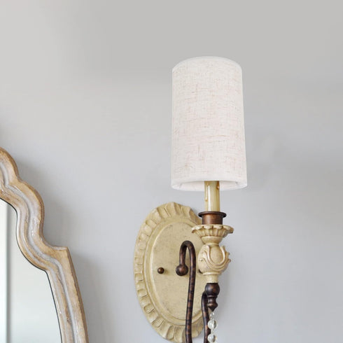 E27 4.72X7.86 Inch ARTIBETTER Small Drum Lampshade Linen Fabric Light Cover Replacement for Table and Floor Lamps