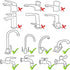 JBUJBU 6.56FT/2M Sink Spray Rubber Hose,Shower & Pet Bath - Flexible Water Sprayer, Leak-Proof, High Pressure - Ideal