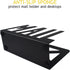 Desktop Letter Holder, Two-Sided Black Metal Cutout Mail Sorter, Envelope Holder for Home Office School