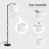 3 E26 63-inch BoostArea Modern LED Arched Floor Lamp with Natural Linen Shade, Brightness Levels, Socket, Footswitch