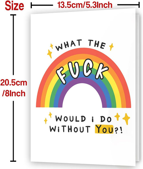 LiuuLi Funny Thank You Card for Best Friend, Friendship Card, Happy Thank You Card for Coworker Appreciation Card