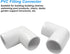Piutouyar 4 1" 90 Elbow 2 Elbow Pcs Degree Right Angle PVC Pipe Fitting, Way Furniture Grade Pipe Connector PVC Fitting
