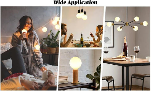 6 Pack truestory G25 (G80) Globe Light Bulb, Warm White 2700K, Dimmable 450LM, E26 Base, Suitable for Any Occasion