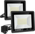Ceena 2 Pack 60W Plug in LED Flood Light Outdoor, 6000lm Super