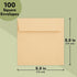 Juvale 100-Pack 5.5x5.5 Square Envelopes, Brown Kraft Paper for Greeting Cards & Invitations