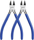 WORKPRO 2 Pack 6 Inch Precision Flush Wire Cutters, Spring Loaded Side Cutting Pliers for Crafts and Jewelry