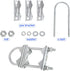 2 Sets Double Antenna Mast Clamp V Jaw Block with U Bolts, Heavy Duty Mast to Mast Mount Bracket Kit for Outdoor