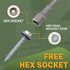 LIONMAX Metal Roofing Screws #10 × 1-1/2 Inch, 300-PCS, Zinc Plated Hex Head Sheet Metal Roof Screws, Rubber Washer