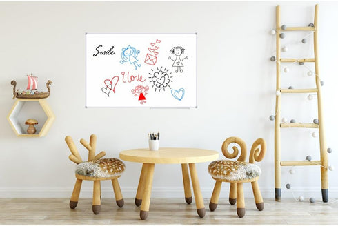 Lockways Magnetic Dry Erase Board, 36 x 24 Inch Whiteboard, 1 Dry Erase Marker, 2 Magnets for Home, School, Office