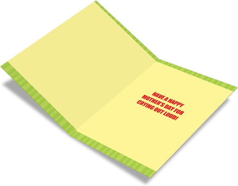 NobleWorks Happy Mother's Day Card with Envelope - Retro, Funny Greeting Card for Mom, Stepmom - Late To School 0218