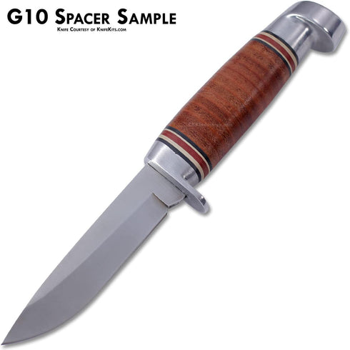 G10 Knife Handle Spacer Material, Red (3 x 12 x .030 Inches)