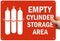 SmartSign "Empty Cylinder Storage Area" Sign | 10" x 14" Aluminum