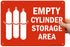 SmartSign "Empty Cylinder Storage Area" Sign | 10" x 14" Aluminum