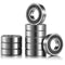 Donepart 1/2 inch Bearings, R8-2RS Double Rubber Sealed Roller Bearings, ABEC3 Precision for Electric Motor, 10 Pack
