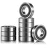 Donepart 1/2 inch Bearings, R8-2RS Double Rubber Sealed Roller Bearings, ABEC3 Precision for Electric Motor, 10 Pack