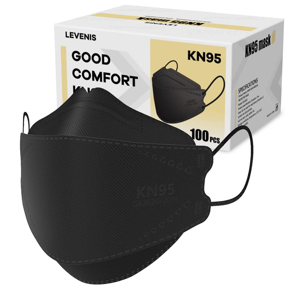 LEVENIS KN95 Face Masks 100 Pack, Breathable Comfortable and Disposable KN95 Mask,