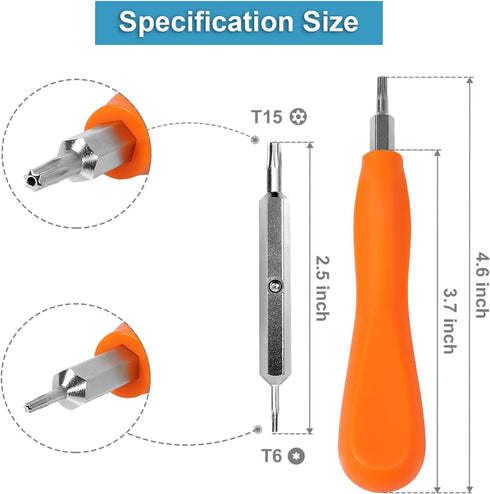 JSAZCKC Reset T6 T15 Doorbell Screwdriver Replacement for WiFi Password and Battery Change, Torx Bit Screwdriver
