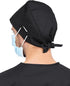 2 4 Pcs Satin Lined Scrub Cap Nurse Hats for Women Men Buttons