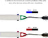 smttw 5-Pack Retractable Neck Pens with Lanyard, Dual Color Ink Ballpoint Pens for Nurses and Students