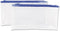 Universal UNV69025 11 in. x 6 in. Zippered Wallets/Cases - Clear/Blue (2 Pack)