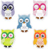 SHIDOW Cute Owl Magnetic Whiteboard, Animal Shaped Dry Erase Erasers with Felt for Classroom, Office, Home (1 Set)