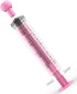 10 Pack 10ml Measurement Syringe with Cap for Scientific Labs, Liquid Dispensing, Pet and Party Supplies (Pink)