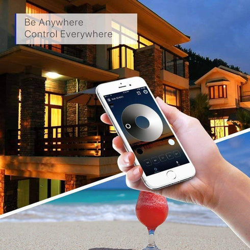 5050 3528 12V-24V, Dimmable, Sumaote Single Color LED Strip Lights WiFi Controller, Compatible with Android iOS Works