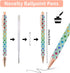 Bling Metal Pens, 6 Pack 1.0 mm Click Retractable Ballpoint Pens, Black Ink Medium Point Gift Pens for Journaling