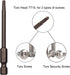 10Pcs Magnetic Torx Head Screw Driver Bits, 75mm/3inch Long, 1/4inch Hex Shank Security Tamper Proof (T15)