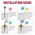 1/2"x 4-1/2" inch Stainless Steel Standard Wedge Anchor, Fasteners for Concrete (4 pcs)