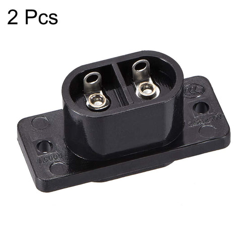 uxcell C8 Panel Mount Plug Adapter, AC250V 2.5A, 2 Pins IEC Inlet Module, 2 Pack