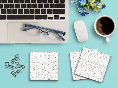 Butler in the Home Sticky Notes, 12 Pack 3"x3", 50 Sheets/Pad, Rainbow Sprinkles Memo Pads