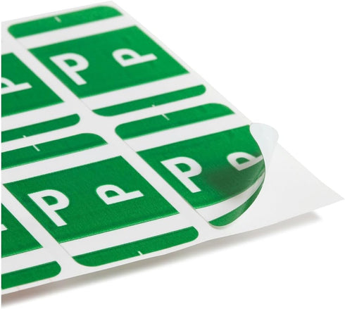 Smead 67186 Alpha-Z Color-Coded Second Letter Labels, Dark Green, 100/Pack