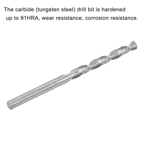 uxcell Solid Carbide Twist Drill Bits 3mm - Metric Left Hand Spiral Flutes for Stainless Steel Drilling.