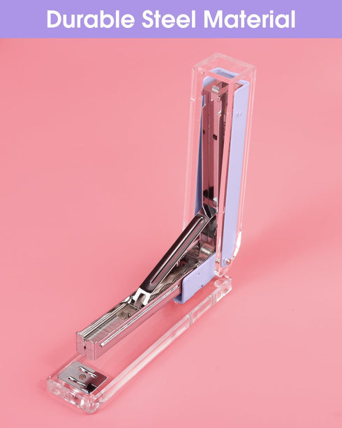 Clear Acrylic Stapler, Desktop Stapler, Elegant Modern Desk Accessory for Home, Office, or School