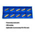 GBJ MGMN200-G 10pcs Tin Coated Carbide Grooving Inserts, 2mm Wide for MGEHR/MGIVR Lathe Grooving Cut-Off Tool