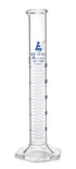 EISCO Graduated Cylinder, 25ml Class A Tolerance ±0.25ml, Hexagonal Base, Blue Graduations, Borosilicate Glass